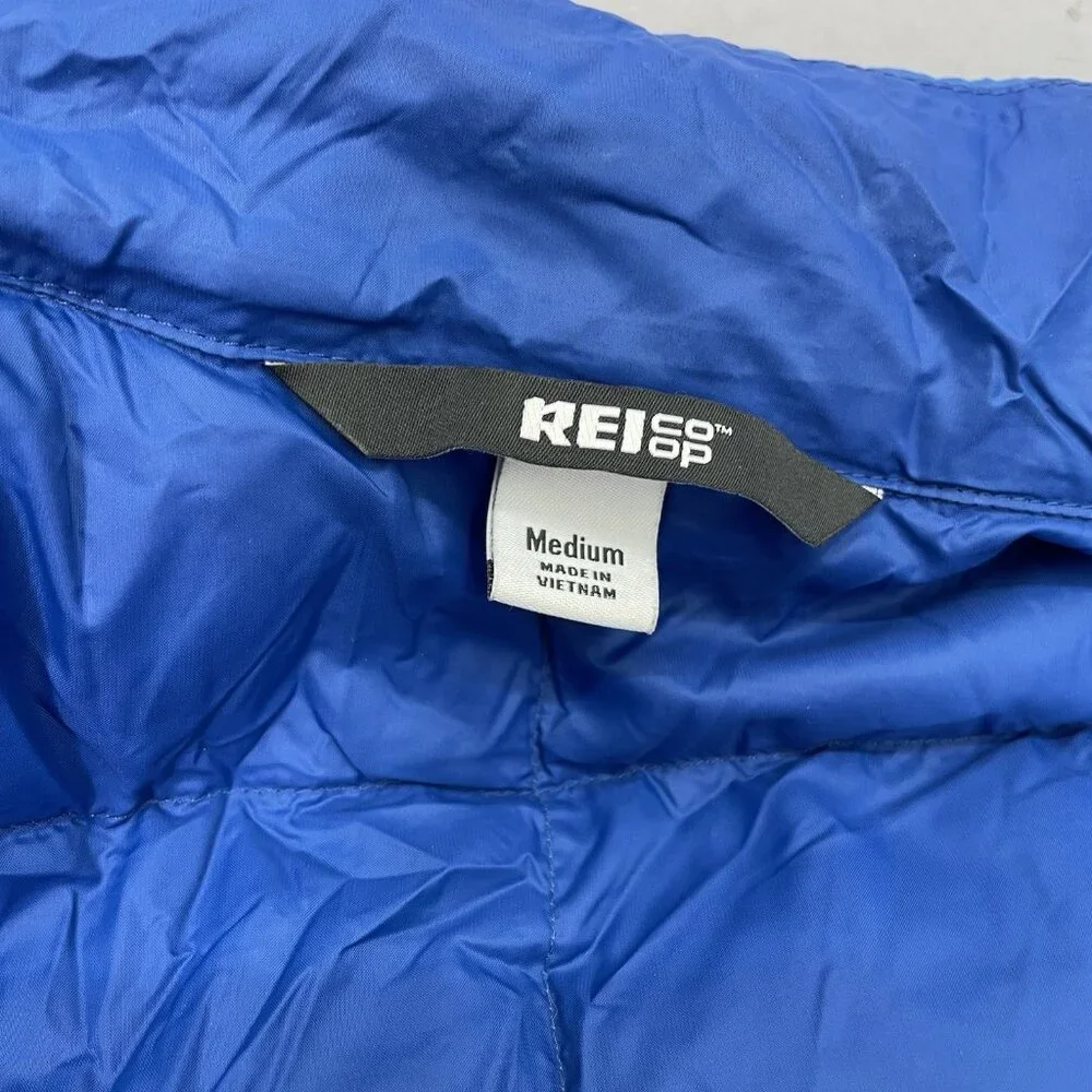 REI Co-op 650 Down Puffer Vest Outdoor Gorpcore Hiking Lightweight Blue Men M